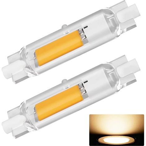 Ampoule LED R7S 78 mm 20 W à intensité variable - Équivalent halogène 200 W, 2000 lm, lumière blanc chaud 3000 K - Économies d'énergie de 90 %, sans scintillement à 360° (lot de 2)