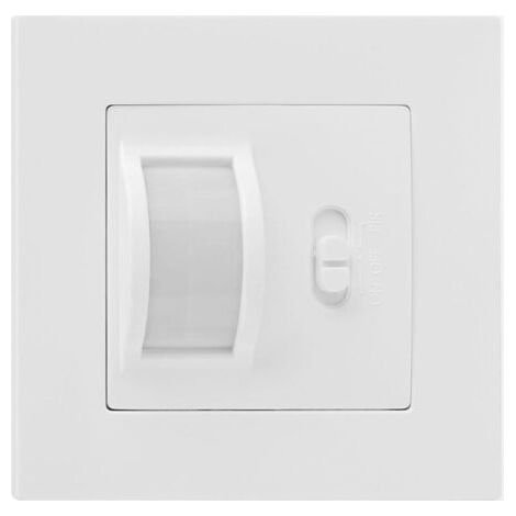 Détecteur de Mouvement PIR 140 ° Interrupteur Mural Distance de Détection 8 Mètres Remplacement d'un Bouton Poussoir pour Lampes Ampoules LED Couloir Magasin Systèmes Sécurité pour La Maison