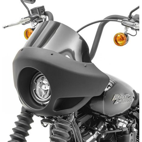 Placca faro / Carenatura del faro per chopper e cruiser VD4 5,75" nero opaco (1/4)
