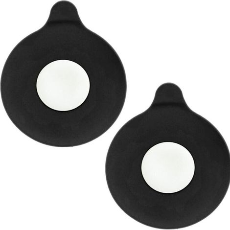 Bouchon de vidange de baignoire,bouchon de vidange universel en silicone souple,adapté aux baignoires,éviers de cuisine, buanderies,noir,2 pièces (1/4)