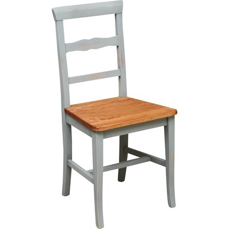 Wooden chair for dining table restaurant restaurant pizzeria kitchen farmhouses arte povera Natural Grey 45xPR43xH92 Cm Made in (1/5)