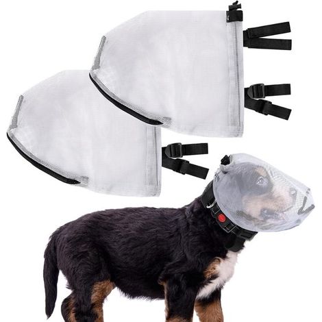 Máscara de aire para perros - Protección contra colas de zorro - Gris - 3 piezas (1/5)