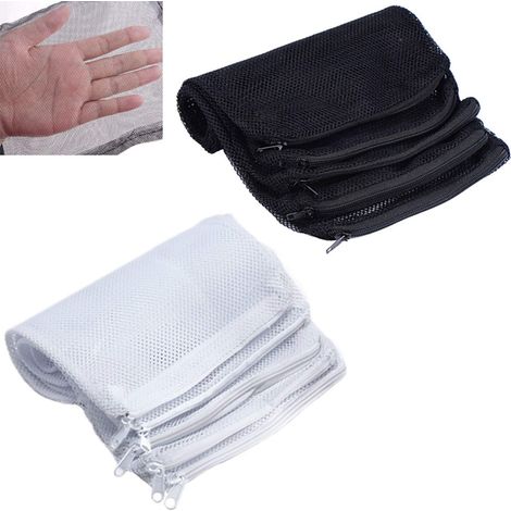 20 pcs Aquarium Filtre Maille Sacs avec Fermeture à glissière, Filtre Media Sac en Nylon pour Aquarium étang de Jardin – 14 x 20 cm (1/5)