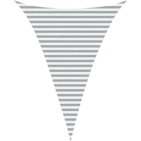 Voile d'ombrage gris clair et blanc, 3 x 4 x 4 mètres (1/5)