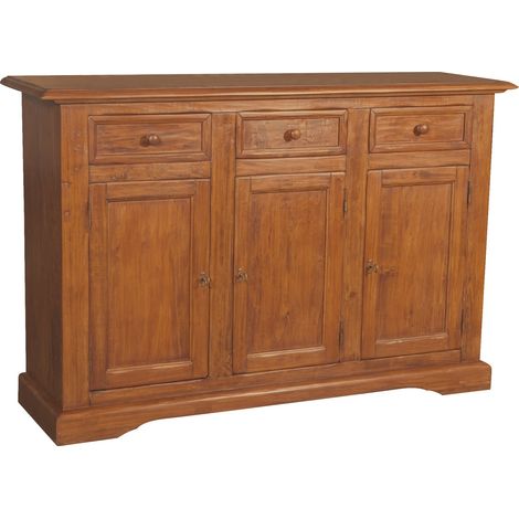 Madia legno massello 156x45x103 cm Credenza vintage Spaziosa madia soggiorno Credenza soggiorno e cucina Credenza legno massello (1/5)