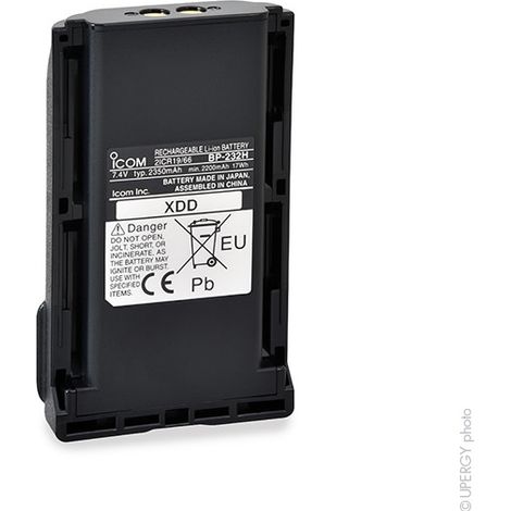 Icom - Batterie talkie walkie ICOM 7.4V 2000mAh - BP232BP-232BP-230BP-230NBP (1/3)