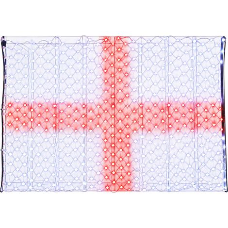 Filet Lumineux LED Drapeau de l’Angleterre, Basse Tension 24 V avec Transformateur (1/5)