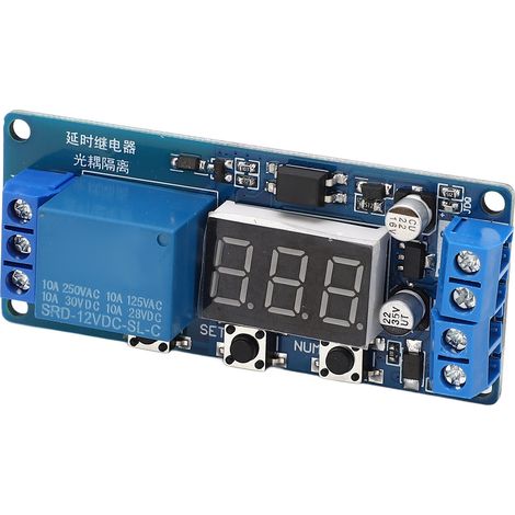Module de relais temporisé 12 V CC, carte de commande de commutation, minuterie électrique avec écran LCD (1/5)