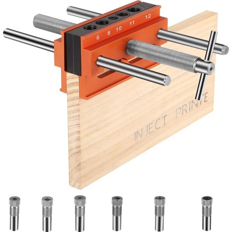 Self-Centering Doweling Jig Kit, Drill Guide Case Set, Dowel Jigs Woodworking Tools