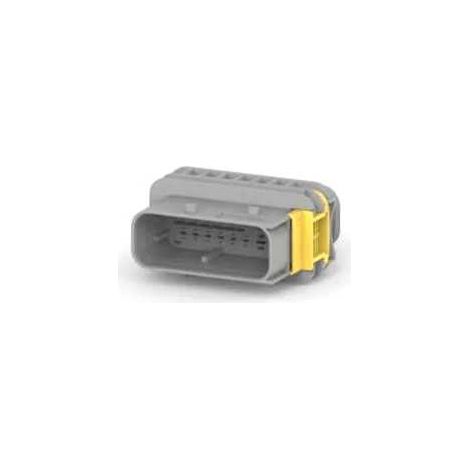 Connettore Heavy Duty Sealed 1.6X2.8 porta maschio 16vie grigio senza guarnizione