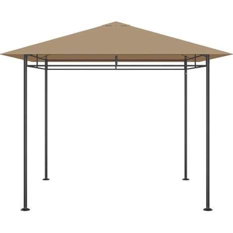 Tonnelle Barnum de Jardin, Pavillon, Pergola, Tente de jardin, 3x3x2,7 m Taupe 180 g/m² OIB8568E (1/4)
