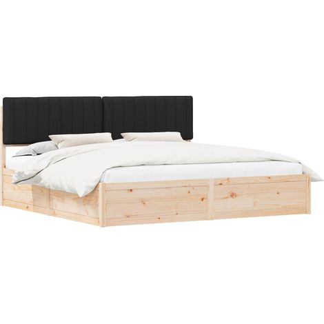 Maison Exclusive - Estructura de Cama con Cabecera Tapizada Negro (1/5)