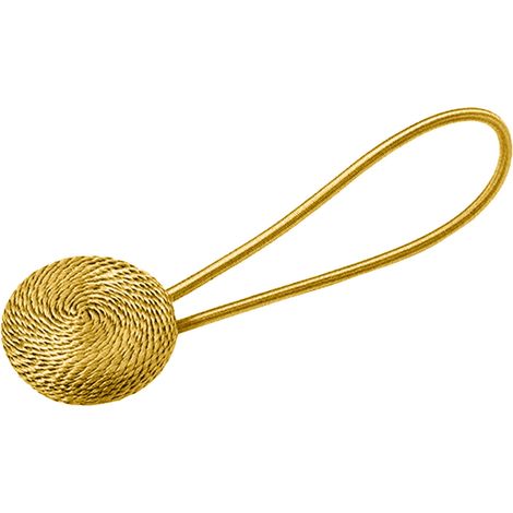 Curtain Tieback - Magnetic Window Tie Backs - For Drapes Sheers and Light Curtains - 42 Cm - Gold - 1 Piece (1/5)
