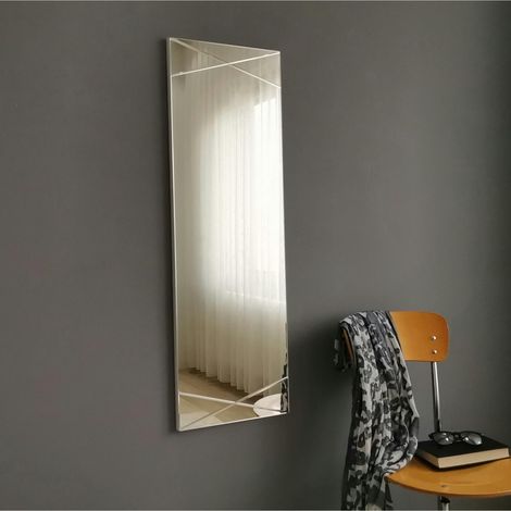 Miroir rectangulaire mural avec décor croisé 105 cm CODY (1/5)