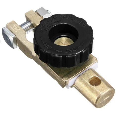 ALLIANDISCosse Batterie 12V 24V Coupe Circuit Batterie Voiture Déconnexion Isolateur de Commutateur Borne avec Bouton Noir pour Voiture Camion Bateau Top Poste (1/4)
