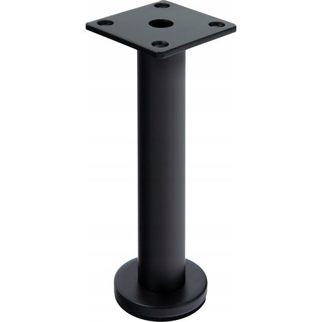 Möbelbein, Fuß für Schlafsofa, gerade, schwarz, MAT H100, strapazierfähig, SL015 (1/4)