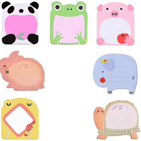 Notes Adhésives Animaux - 21 Pièces Formes Animales - Papier Pâte à Bois - Pour École Bureau Maison - Idéal pour Mémos et Décoration (1/5)