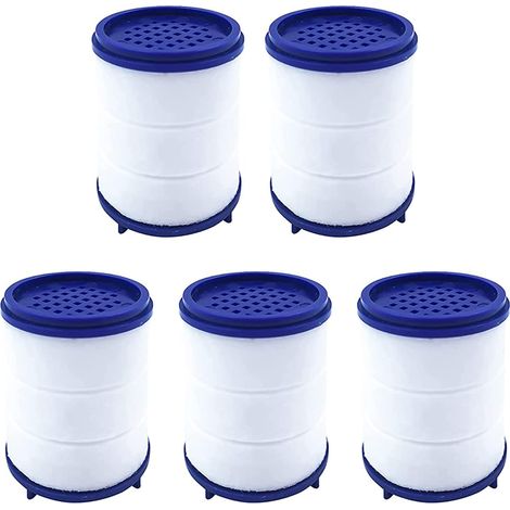 Wasserhahn-Sprühdüse, Wasserfilter-Ersatz, Hartwasserenthärter für Küchenarmaturkopf, 5 Ersatz-Filterkartuschen (1/5)