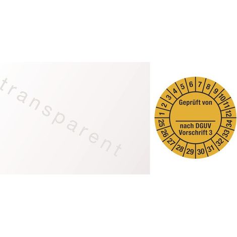 Autocollant de contrôle pluriannuel L25xL60mm J.2025-2034 feuille