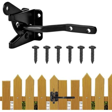 Serrure de Jardin Automatique, Verrou de Portail Verrouillage automatique Serrure Métal à Boulon Loquet Acier à Gravité Clôture Jardin (1/5)
