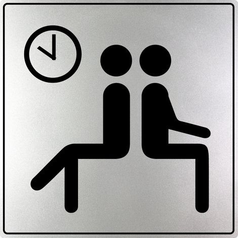 Plaque de porte Salle d'attente - Gamme Iso 7001 200x200mm - 4380131 (1/2)