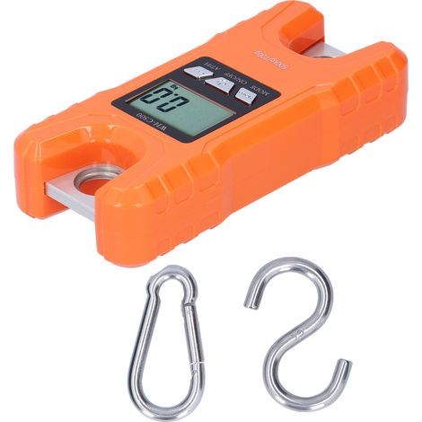 Balance électronique portable suspendue avec écran LCD, boîtier en plastique ABS, capacité 500 kg, jaune (1/5)