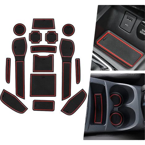 Rubber Car Mats Compatible with 2019-2021 Qashqai J11 Non-Slip Rubber Mat Groove Interior Door Car Accessories (1/5)