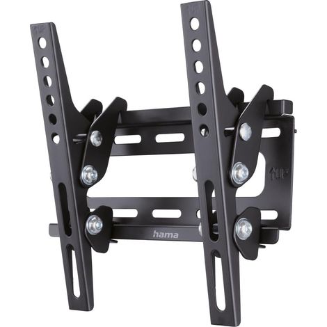 Support Mural TV Inclinable (TV 19" à 46", 117cm 25Kg Max, Inclinaison +5°/-15°, VESA 200x200 Max, Easy Fix, Chevilles) Noir (1/5)