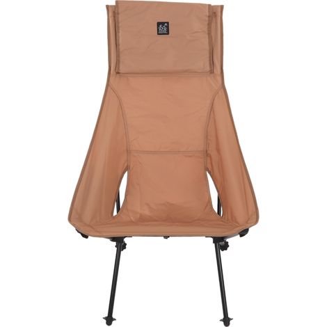 Chaise de camping pliante et portable, multifonctionnelle, idéale pour la randonnée, les voyages, la plage et les pique-niques (couleur sable). (1/5)