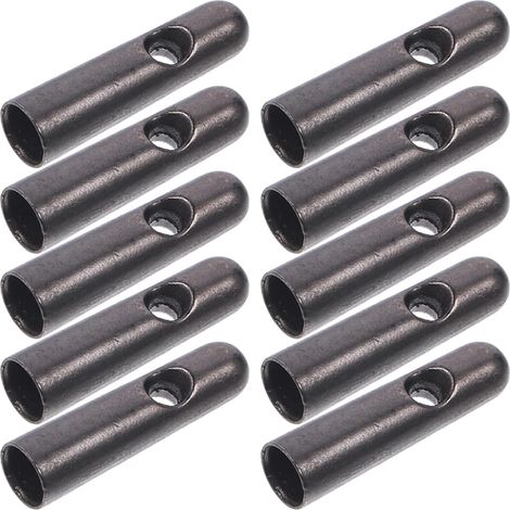Set di 10 perline metalliche antiusura per le estremità degli ombrelli, 3,4 mm, punte cilindriche solide per stecche di ombrello, pratico accessorio di riparazione per ombrelli