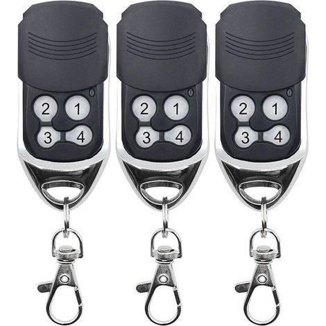 Universal 433 MHz remote control for gates, replacement remote control for garage doors, perfect copy, fixed code, rolling code, compatible with DOORHAN and MOTORLIN remote controls, set