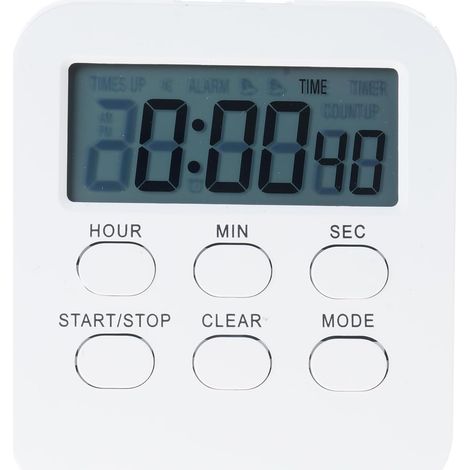Horloge cuisine grand écran LED, chronomètre, gestion temps multifonction, portable