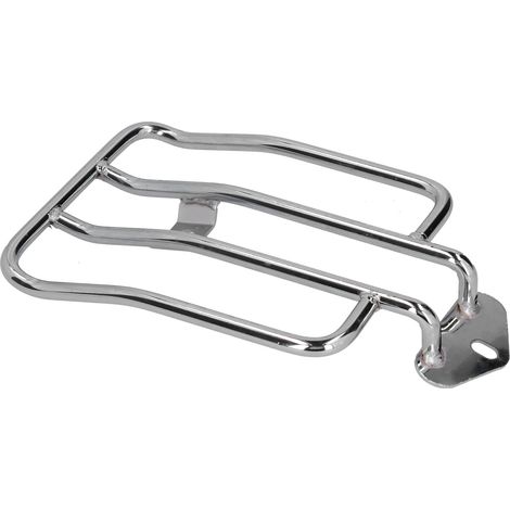 Support Universel Moto pour Valises en Acier Inox, Finition Métal Argenté, Équipement Motocyclette (1/5)