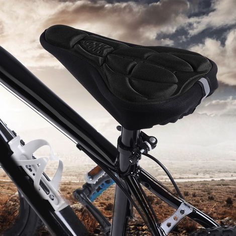 Housse de selle ultralégère 3D pour vélo de montagne et vélo de route, respirante et souple (noire) (1/5)
