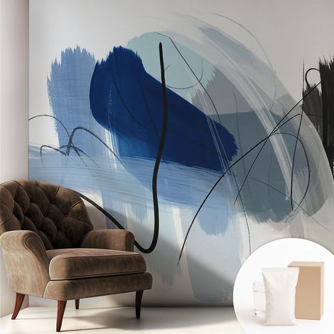 Tapete Vliestapete mit Kleber für Wohnzimmer Schlafzimmer Küche - Wanddekoration Farbenfrohe Abstraktionen 250x250 cm (1/5)