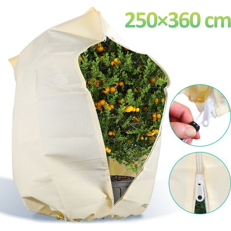 Randaco Pflanzen Winterschutz 250x360cm 100g/m2 Dickes Material Reißfest Waschbar Pflanzen überwinterungszelt Wintervlies - 1er (1/5)