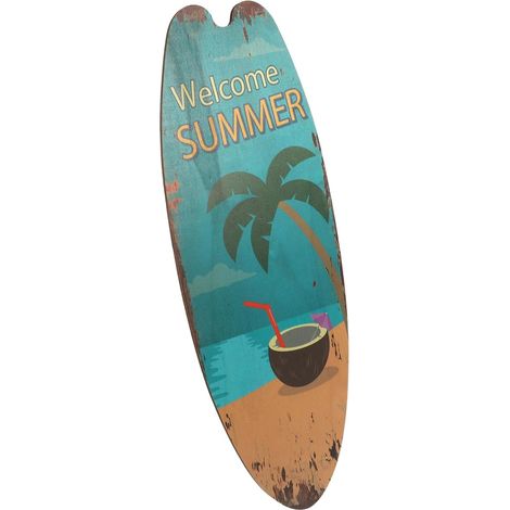 Plaque Murale Décorative Planche de Surf en Bois, Déco Murale Bois (1/5)