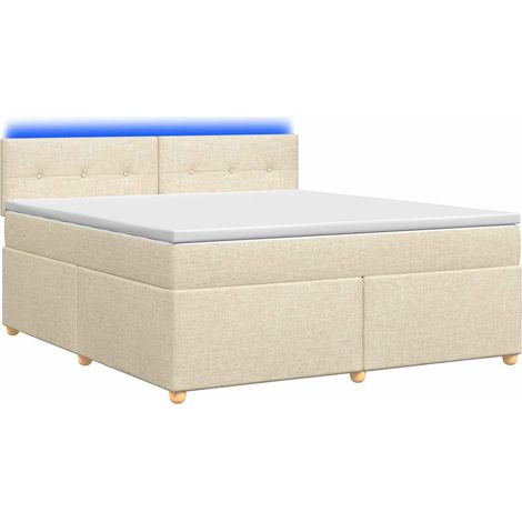 Maison Exclusive - Boxspringbett mit Matratze Creme 180 x 200 cm (1/5)