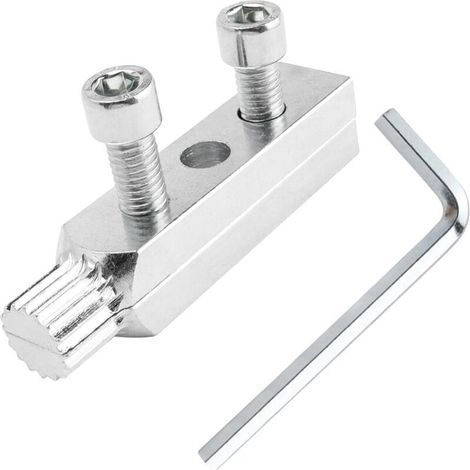 Extracteur Robinet Cassé Métal, Extracteur de Fil de Valve D'angle de Robinet, Outil d'Extraction de Tuyau Cassé pour Tuyaux de 1/2" et 3/4", avec Clés Hexagonales, Argent (1/4)