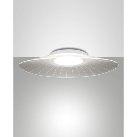 Vela Plafoniera LED Integrato 40W 5400lm 3000K Warm White Struttura in Metallo e Metacrilato Bianco 78x55cm Design Moderno ed Elegante Classe 1