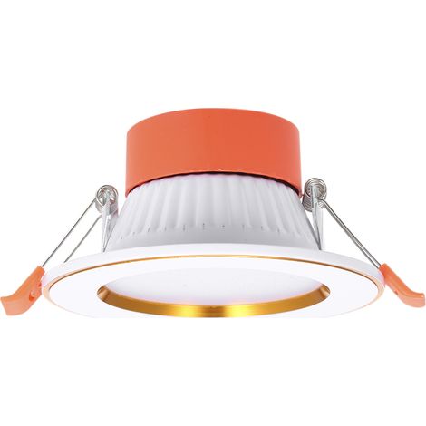 AC85-265V 5W LED-Runddeckenleuchte mit 3 Lichtfarben, Einbauleuchte für den Innenbereich, Weiß und Gold (1/5)