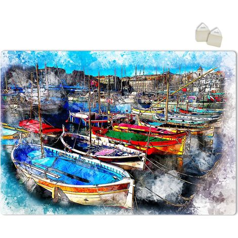 BOATS - POSTER en PVC de 3 mm - Dimension : 70x100 cm