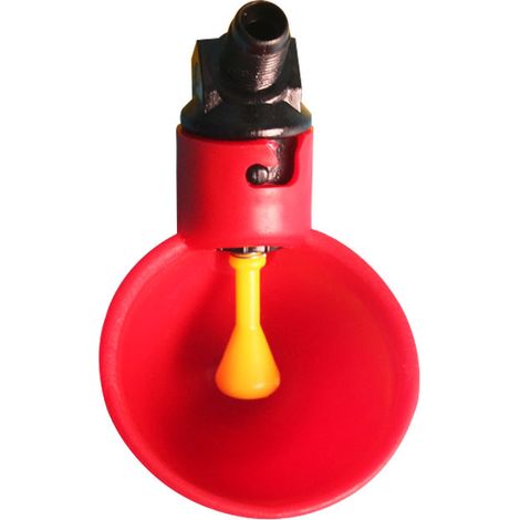 Abreuvoir automatique pour poulets Abreuvoir pour cailles Abreuvoir pour colombes Tasse à boire rouge Abreuvoir pratique en plastique Abreuvoir pour oiseaux Volaille Cinq pièces (1/3)