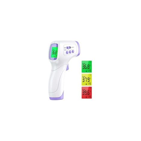 Stirnthermometer für Erwachsene, Infrarot-Stirnthermometer, 2-in-1-Thermometer zur berührungslosen Messung für Babys, Erwachsene und Gegenstände, Infrarot-Thermometer mit Fieberalarm, LCD-Display und (1/5)