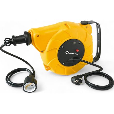 Avvolgicavo elettrico automatico a molla 15 metri con funzione di riavvolgimento pratico e sicurezza integrata (1/4)