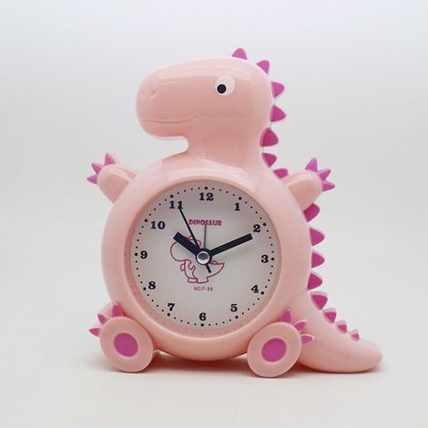 Sveglia analogica al quarzo per bambini, con design a cartoni animati, ideale per la cameretta di un bambino o di una bambina. Decorazione murale creativa. Dimensioni: 15 x 4 x 14 cm. Colore: rosa. Co (1/3)