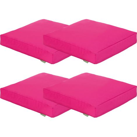 Gardenista - Cuscino per esterni, cuscini da pavimento resistenti all'acqua per giardino, 60x60x10 cm comodo cuscino per sedia da giardino - Rosa 4pz