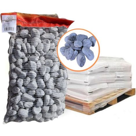 Galet marbre gris Nevada 25-40mm, 10 filets de 20 kg - F-PAI074-10x20