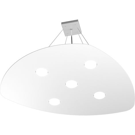 Sospensione Moderna Shape Metallo Bianco 5 Luci Gx53 (1/4)