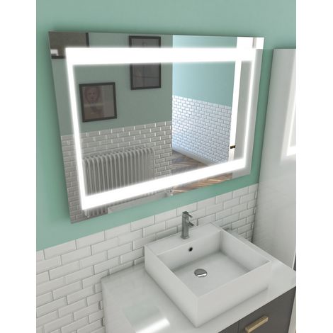 Specchio Bagno LED Self-illuminante Chronos 100x70cm